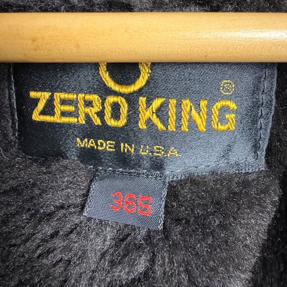 Vintage Mens Zero King 36S Brown Wool Coat Faux Fur Collar & Lining - Picture 2 of 13